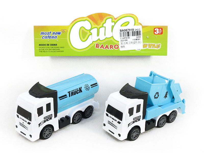 Pull Back Sanitation Car(2in1) toys