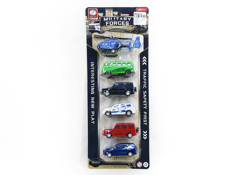 Pull Back Cross-country Car & Pull Back Plane(6in1) toys