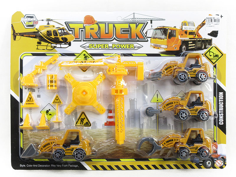 Pull Back Construction Truck Set(4in1) toys