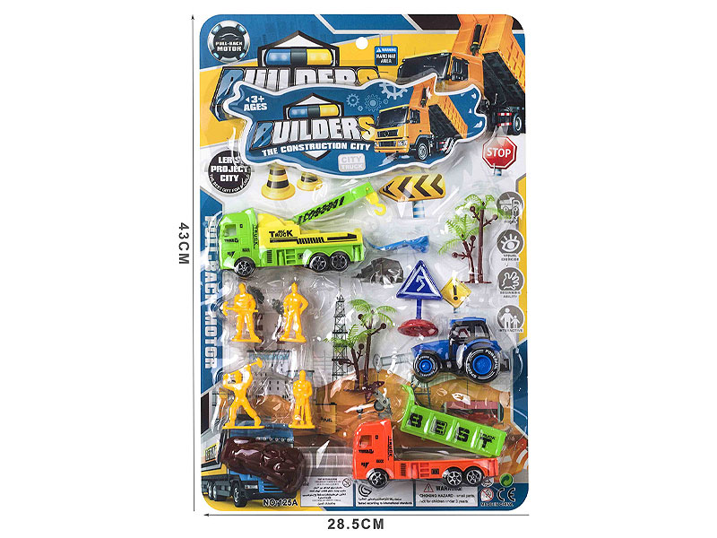 Pull Back Construction Truck Set toys