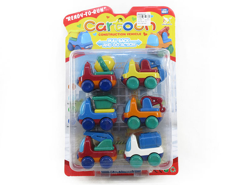 Pull Back Construction Car(6in1) toys