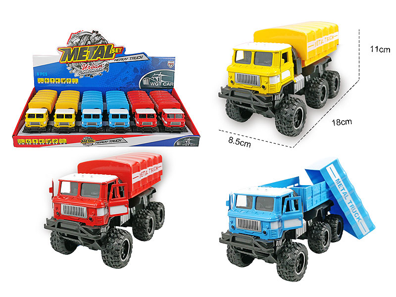 Die Cast Traffic Car Pull Back W/L_M(6in1) toys