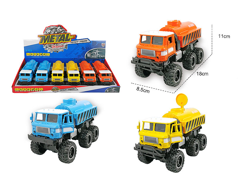 Die Cast Truck Pull Back W/L_M(6in1) toys