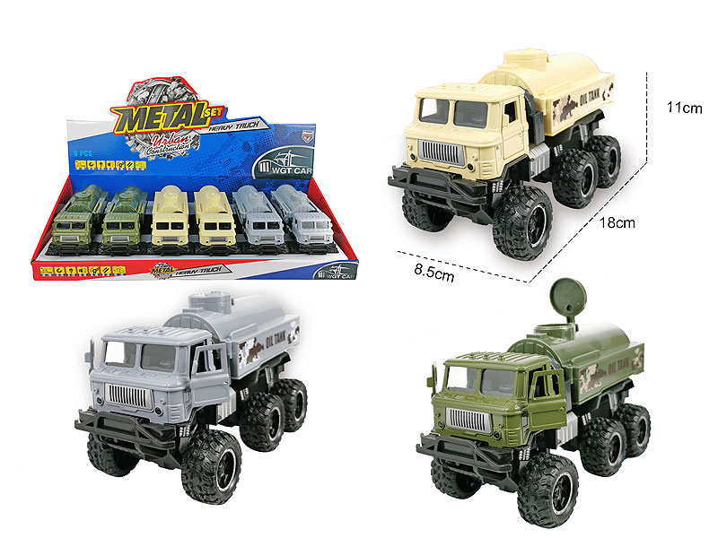 Die Cast Truck Pull Back W/L_M(6in1) toys
