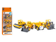 Die Cast Construction Truck Pull Back(4in1)