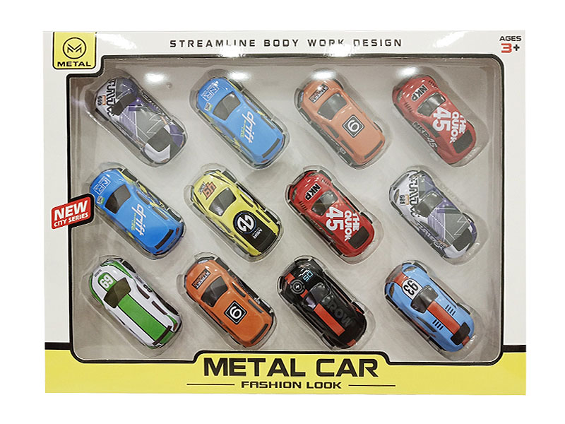 Die Cast Car Set Pull Back(12in1) toys