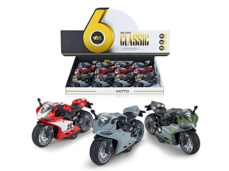 Die Cast Motorcycle Pull Back(12in1) toys