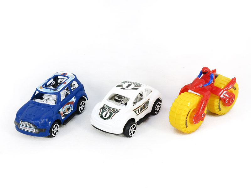 Pull Back Car & Friction Motorcycle(3in1) toys