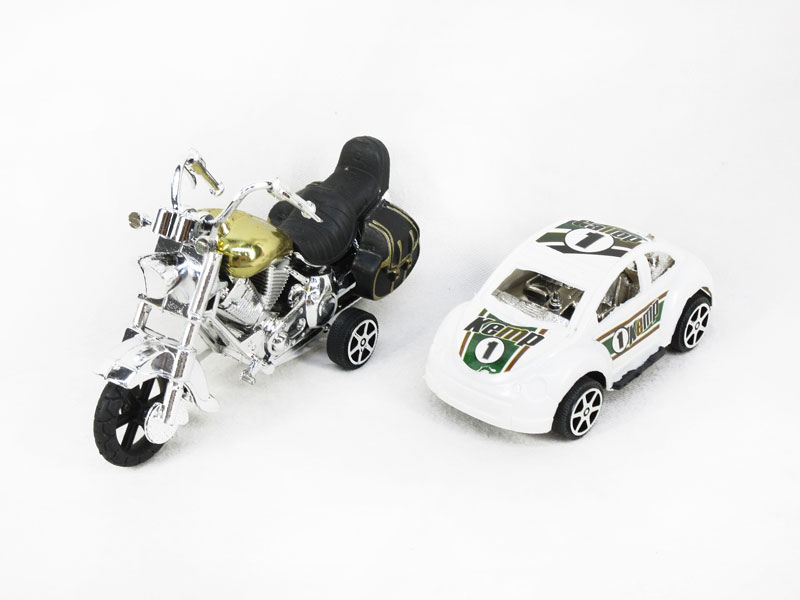 Pull Back Motorcycle & Pull Back Car(2in1) toys