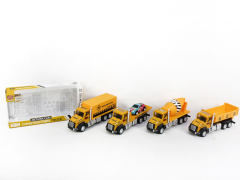 Die Cast Construction Truck Pull Back W/L_S(4S)