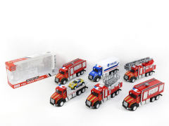 Die Cast Fire Engine Pull Back W/L_S(6S)