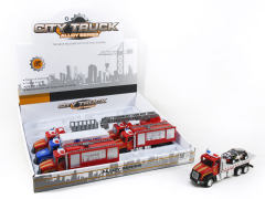 Die Cast Fire Engine Pull Back W/L_S(12in1)