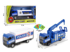 Die Cast Police Car Pull Back(3S)