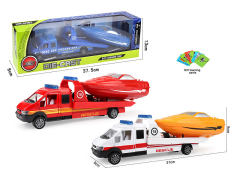 Die Cast Rescue Car Pull Back(3C)