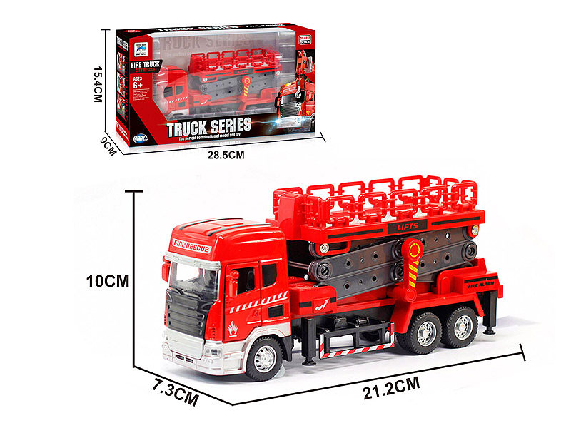 Die Cast Fire Engine Pull Back W/L_M toys