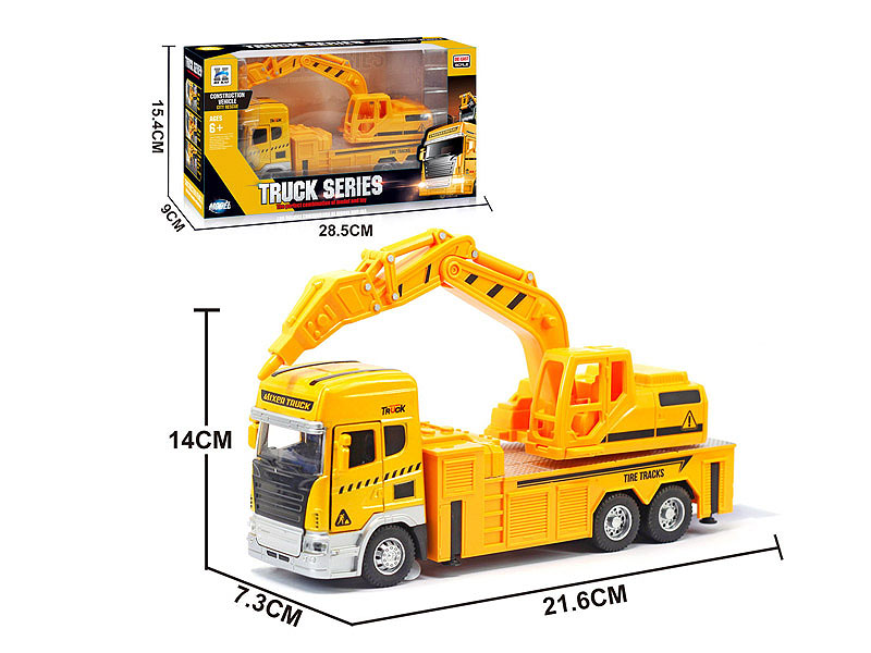 Die Cast Construction Truck Pull Back W/L_M toys