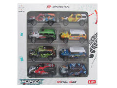 Die Cast Jeep Pull Back(8in1)