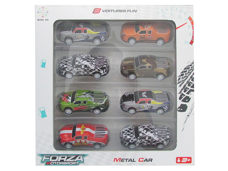 Die Cast Cross-country Car Pull Back(8in1) toys