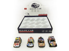 Die Cast Cross-country Car Pull Back(12in1)