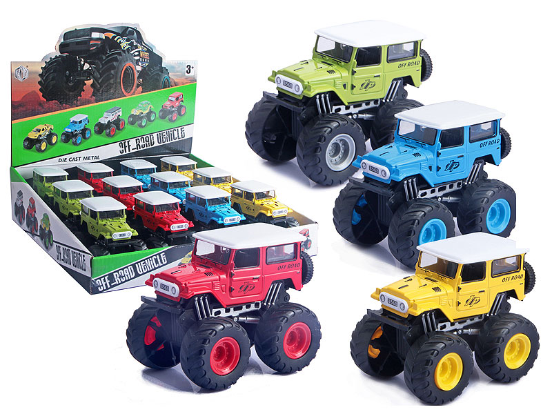 1:38 Die Cast Jeep Pull Back(12in1) toys