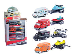 Die Cast Truck Pull Back(16in1)