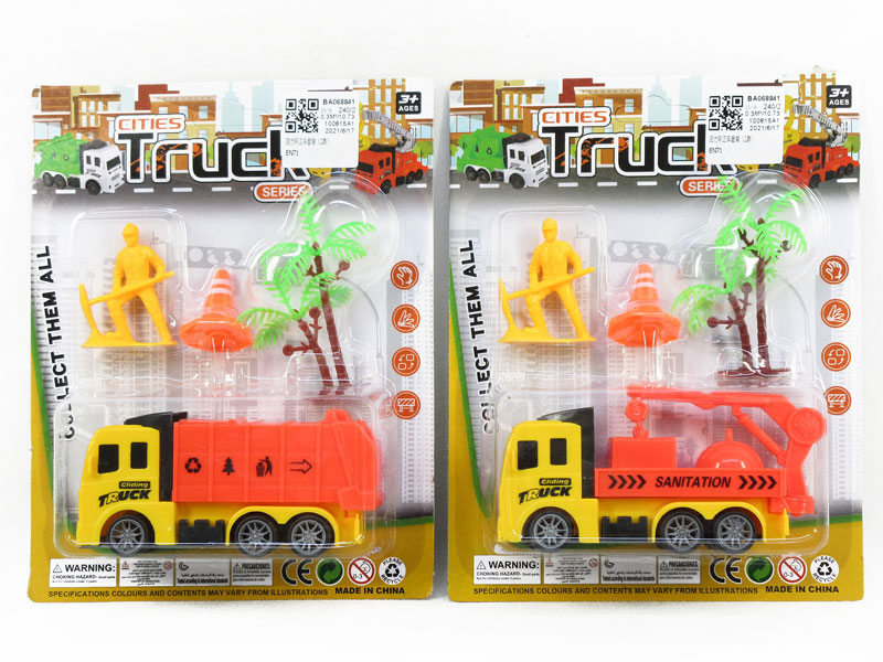 Pull Back Sanitation Car Set(2S) toys
