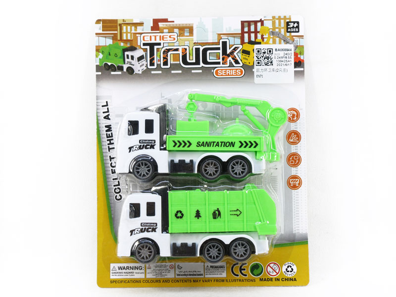 Pull Back Sanitation Truck(2in1) toys