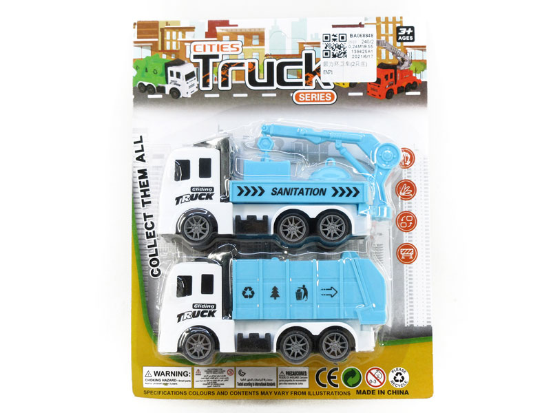 Pull Back Sanitation Truck(2in1) toys
