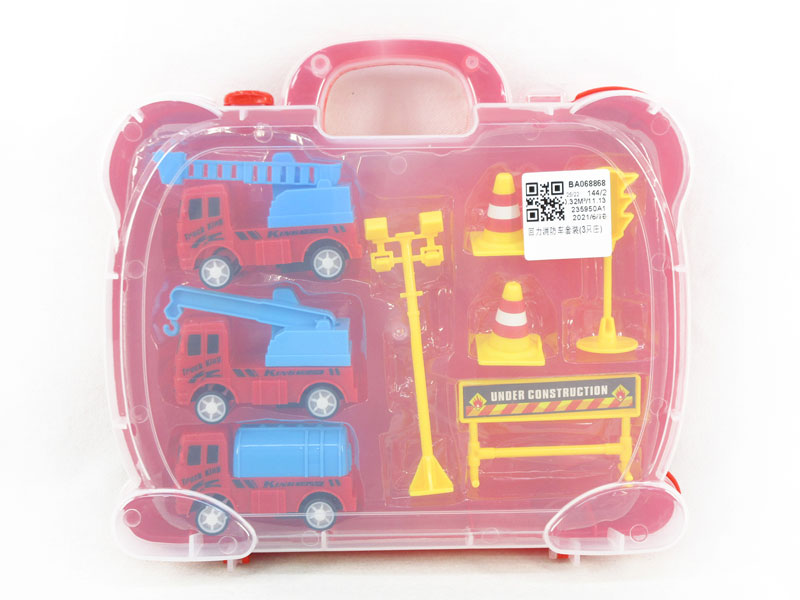 Pull Back Fire Engine Set(3in1) toys