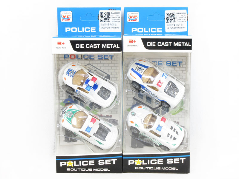 Die Cast Police Car Pull Back(2in1) toys