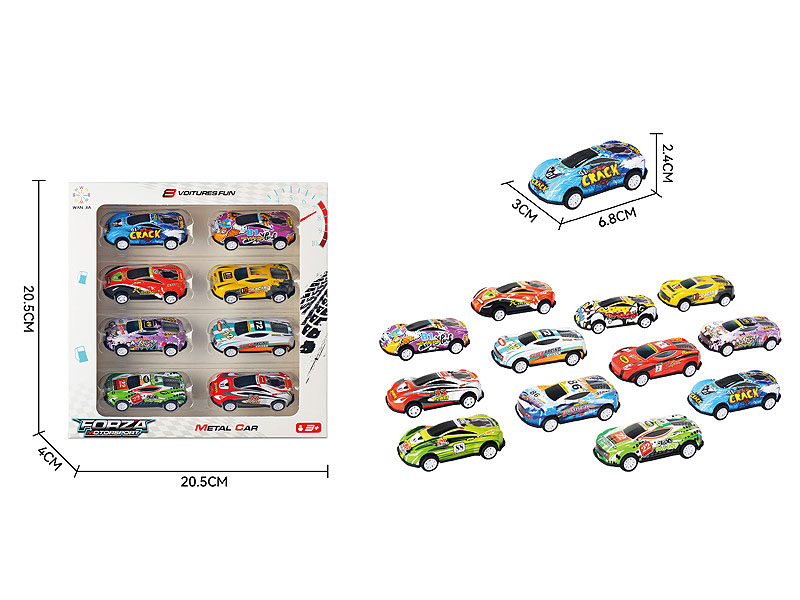 Die Cast Racing Car Pull Back(8in1) toys