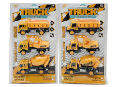 Die Cast Construction Truck Pull Back W/L_S(3in1)