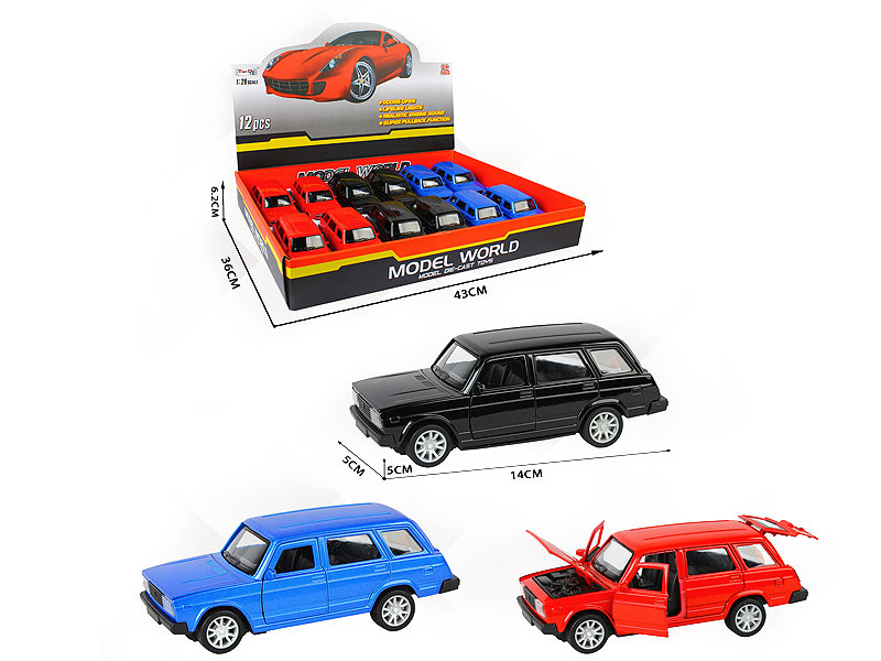 1:28 Die Cast Car Pull Back(12in1) toys