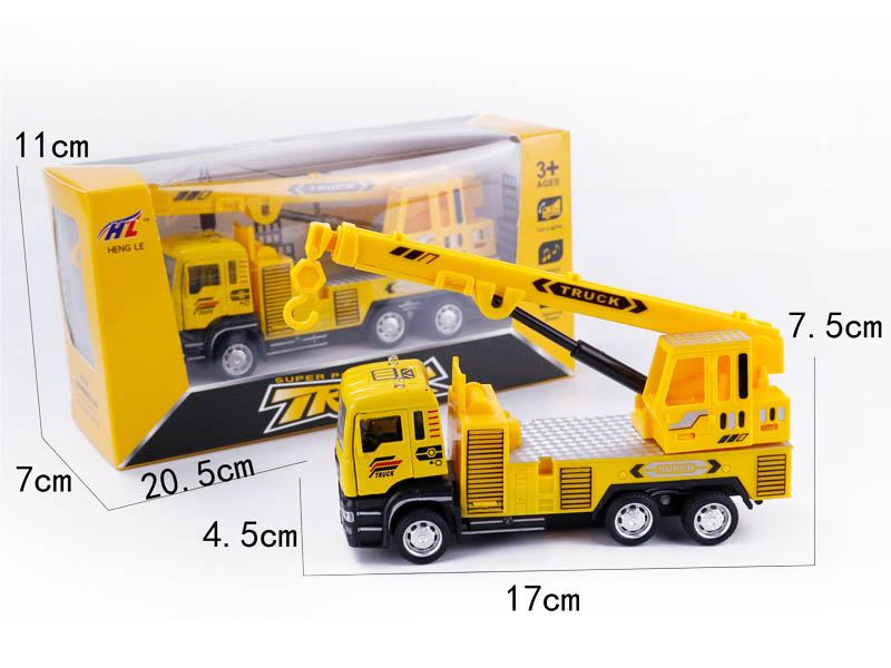 1:55 Die Cast Construction Truck Pull Back W/L_M toys