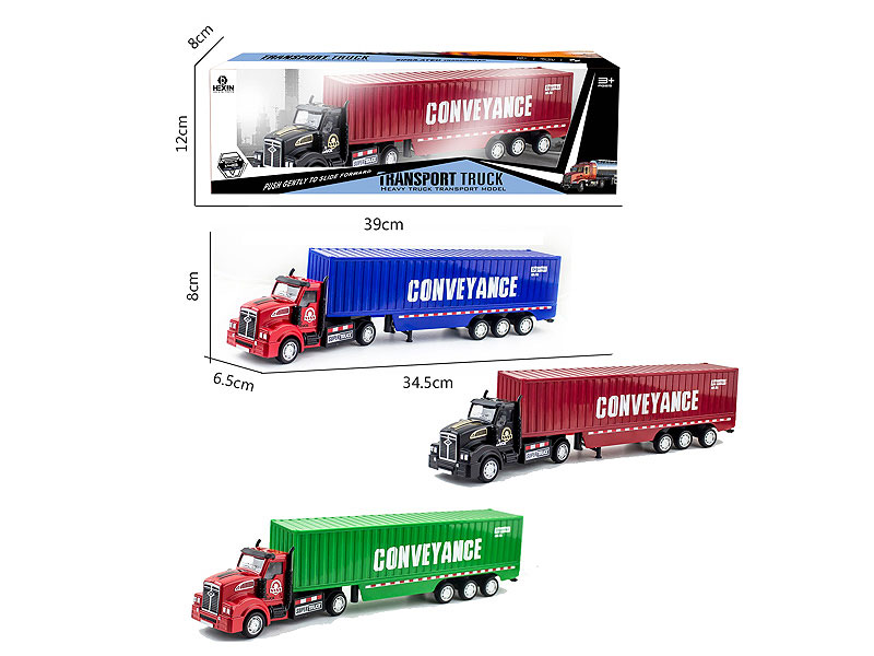 1:48 Die Cast Container Pull Back(3C) toys