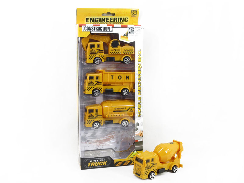 Pull Back Construction Truck(4in1) toys