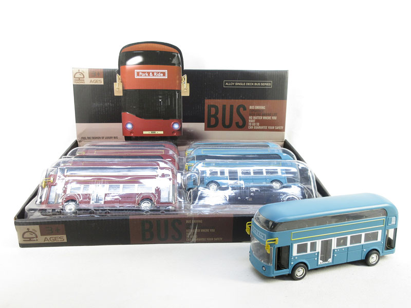 Die Cast Bus Pull Back W/L_M(6in1) toys