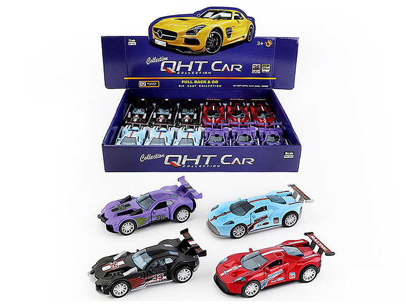 1:32 Die Cast Sports Car Pull Back(12in1) toys