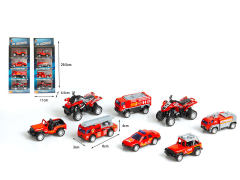 1:55 Die Cast Fire Engine Pull Back(4in1)