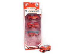 Die Cast Fire Engine Pull Back(4in1)
