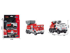 Die Cast Fire Engine Pull Back(2in1)