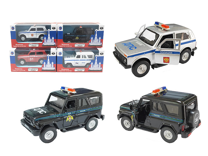 Die Cast Police Car Pull Back W/L_S(2S2C) toys