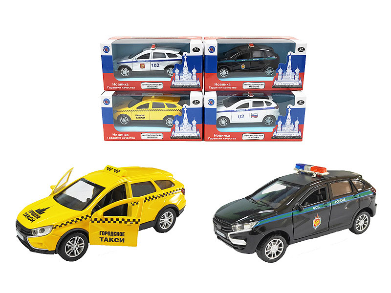 Die Cast Police Car Pull Back W/L_S(2S2C) toys