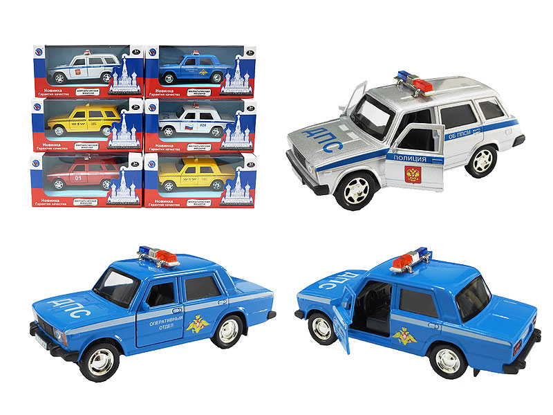 Die Cast Police Car Pull Back W/L_S(2S3C) toys