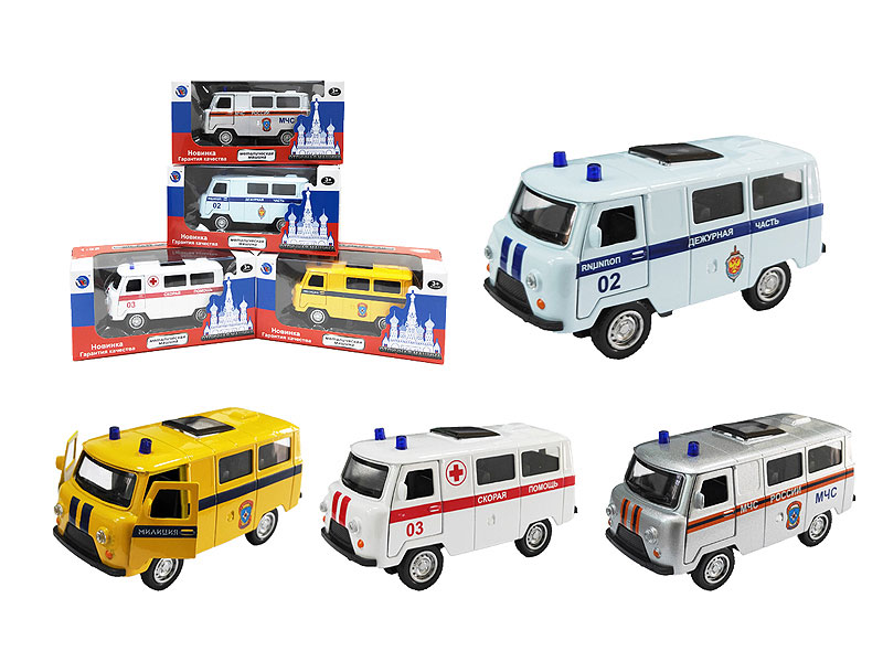 Die Cast Police Car Pull Back W/L_S(4C) toys