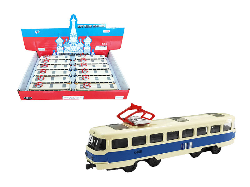 Die Cast Tram Pull Back W/L_S(12in1) toys