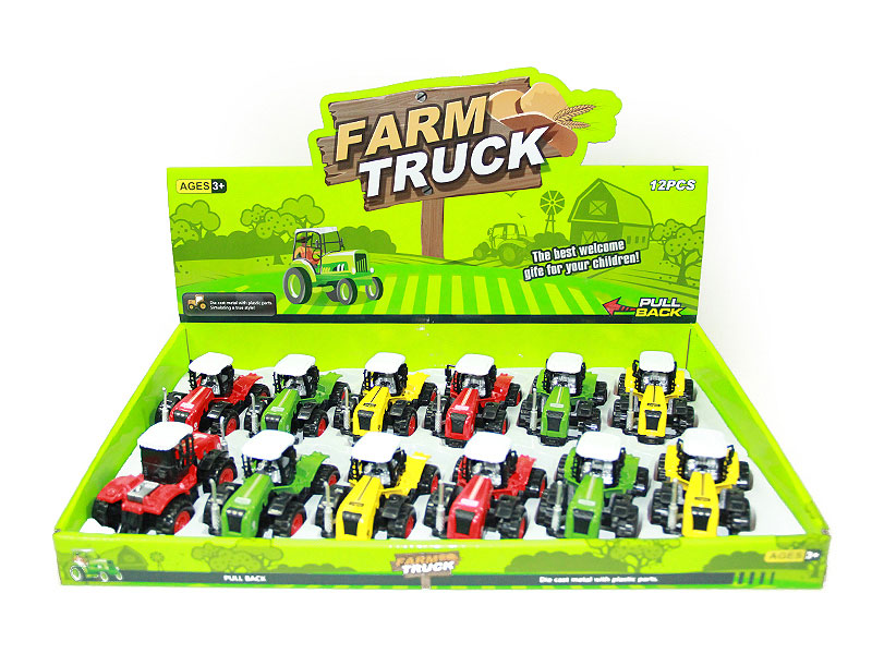 Die Cast Farmer Car Pull Back(12in1) toys