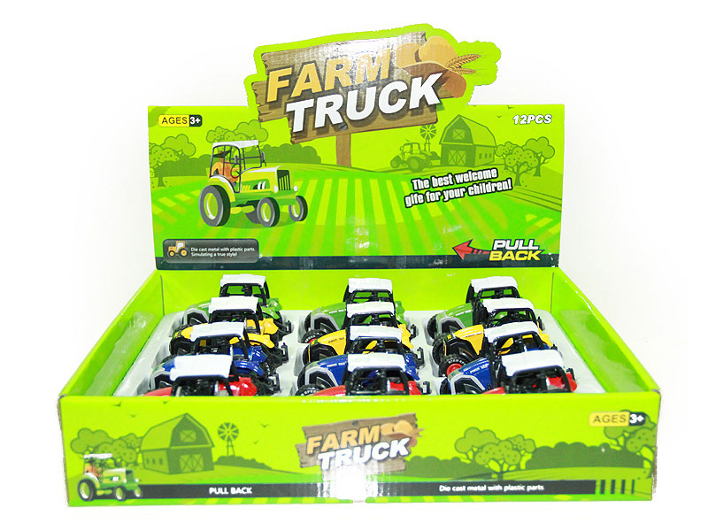 Die Cast Farmer Car Pull Back(12in1) toys