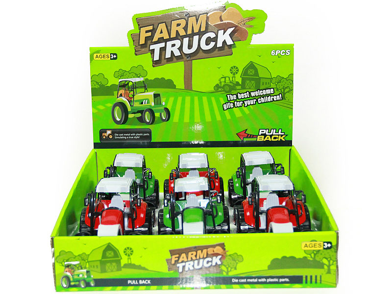 Die Cast Farmer Car Pull Back(6in1) toys