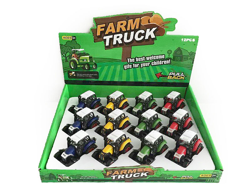 Die Cast Farmer Car Pull Back(12in1) toys